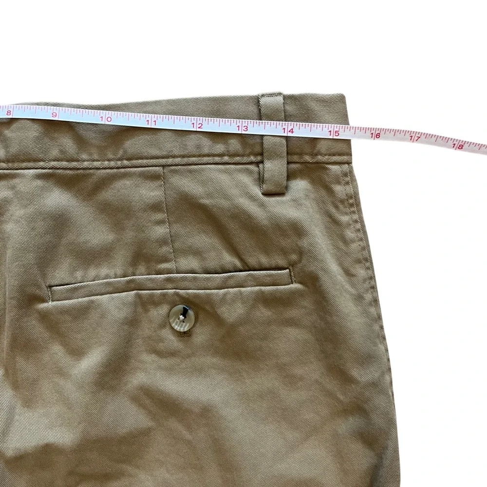 Banana Republic Aiden Short Mens 30 Khaki Tan Flat‎ Front Cotton Twill Chino 9